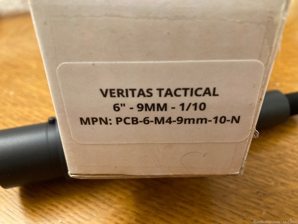 Veritas Tactical 9mm Carbine AR-15 / EPC / PCC / AR-9 Pistol 6" Barrel-img-1