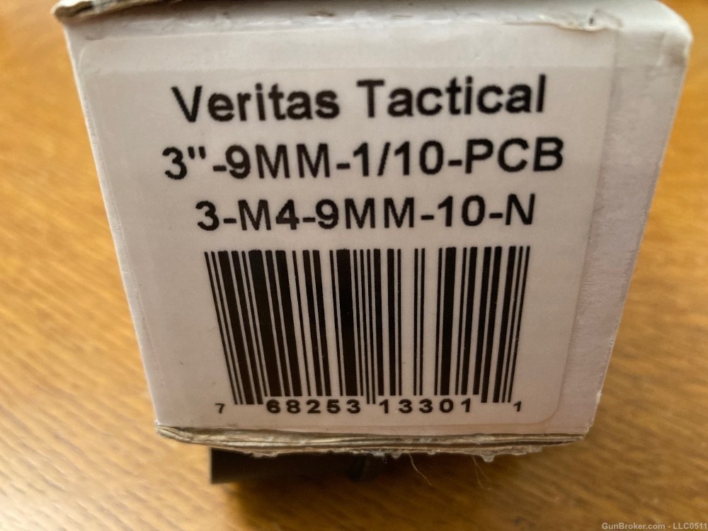 Veritas Tactical 9mm Carbine AR-15 / EPC / PCC / AR-9 Pistol 3.0" Barrel-img-1