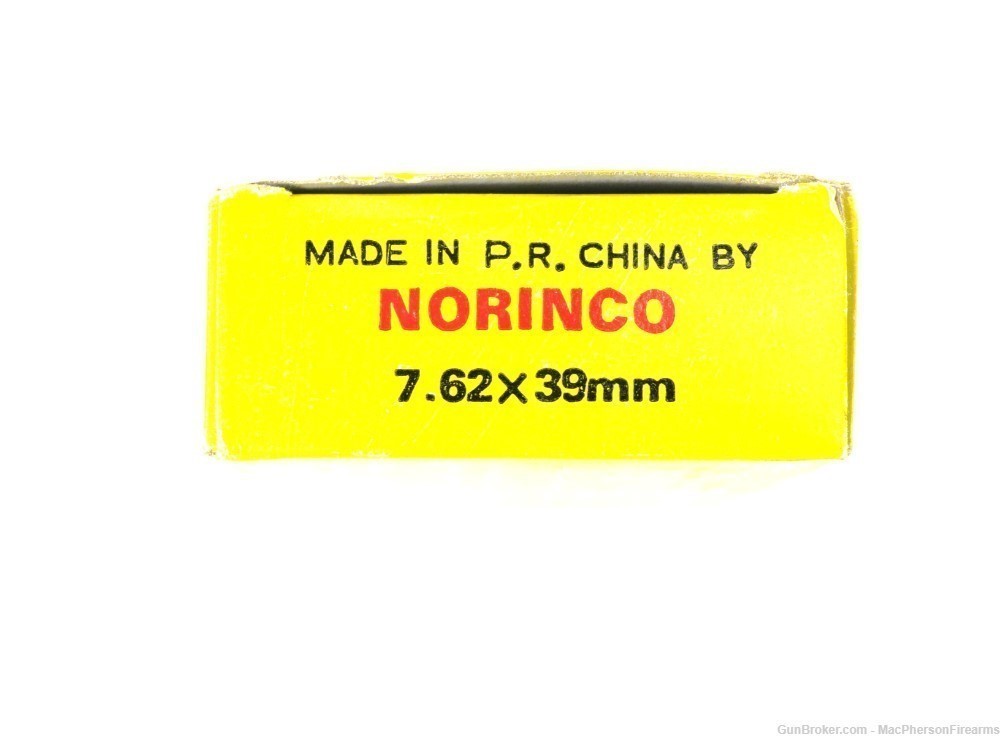 Norinco 7.62x39mm Ammo (Non-Corrosive) yellow box 100 Rounds-img-2