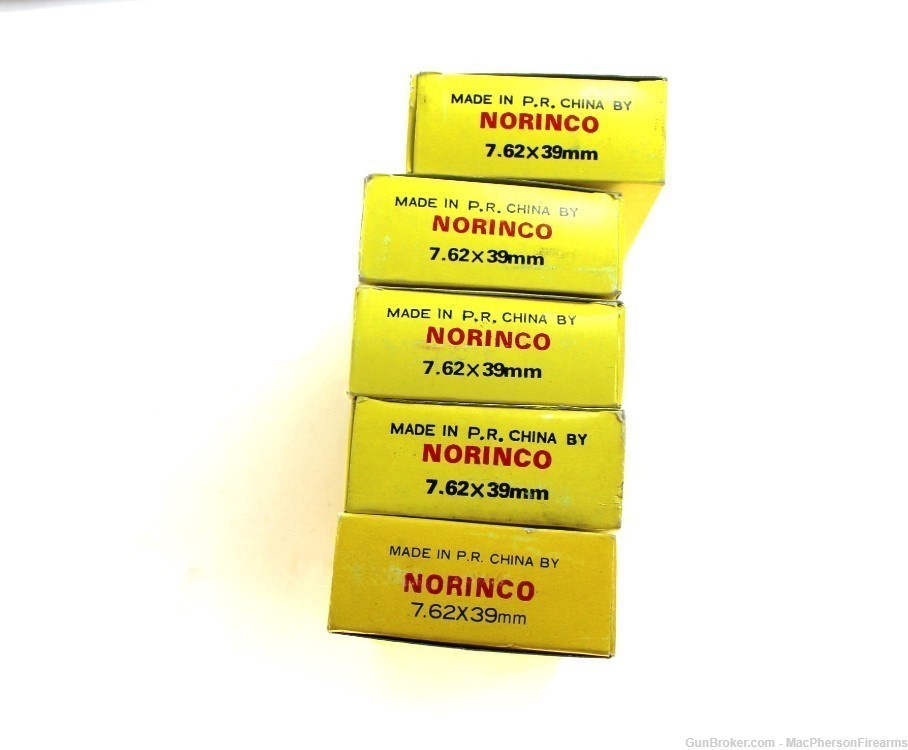 Norinco 7.62x39mm Ammo (Non-Corrosive) yellow box 100 Rounds-img-4
