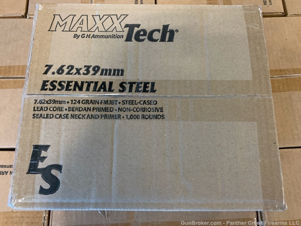 Maxxtech 7.62x39mm Essential Steel 124gr FMJBT 1000rd case AK47-img-5