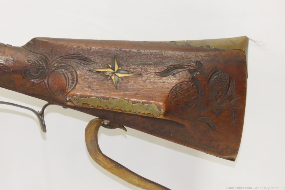 CARVED STOCK Antique EUROPEAN Percussion Conversion SPORTING Shotgun SLING -img-13