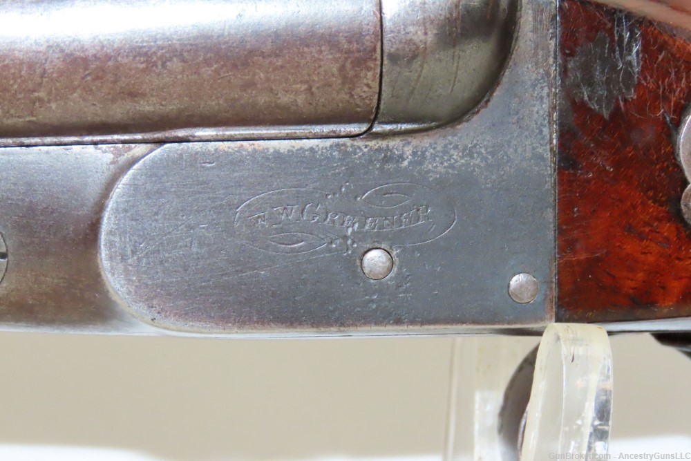 c1889 mfr Antique W.W. GREENER Double Barrel SxS Boxlock HAMMERLESS Shotgun-img-5