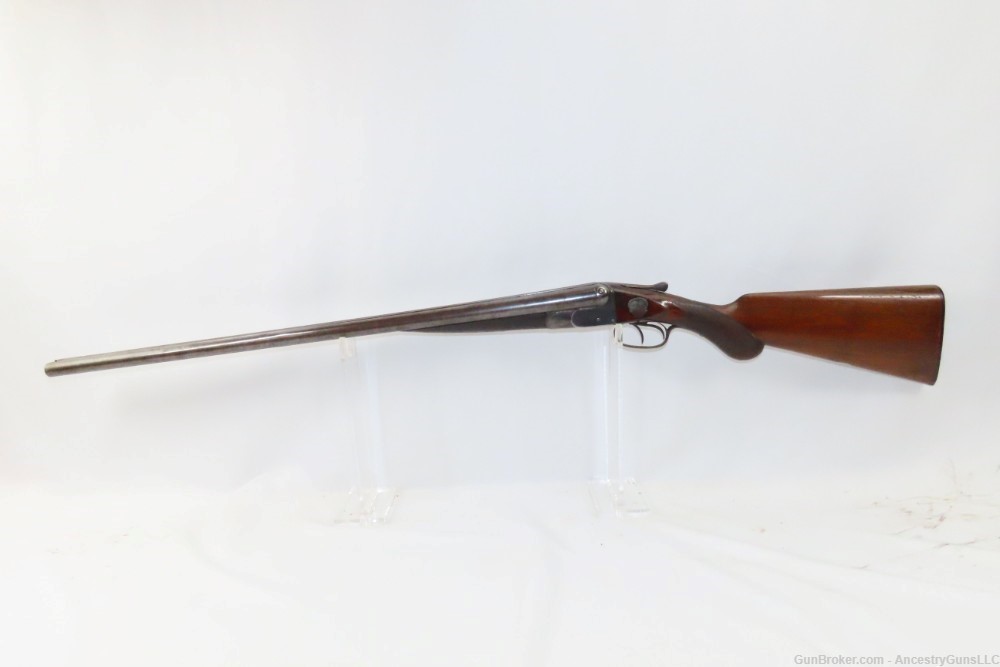 c1889 mfr Antique W.W. GREENER Double Barrel SxS Boxlock HAMMERLESS Shotgun-img-1