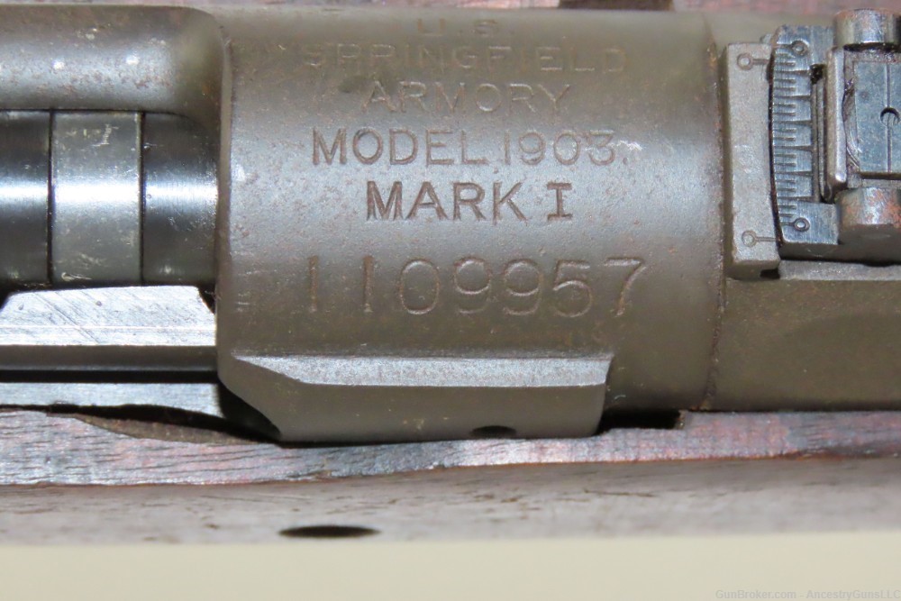 World War II U.S. SPRINGFIELD M1903 MARK I C&R Military Rifle FLAMING BOMB -img-8