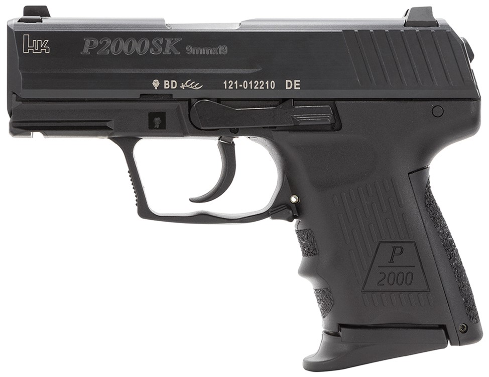 HK P2000 Subcompact V2 LEM CA Compliant 9mm Luger Pistol 3.26 Black 8100005-img-1