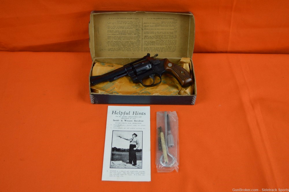 Smith & Wesson Model 34-1 22LR Flat Latch, Round Butt, Diamond Grips Pre-69-img-0