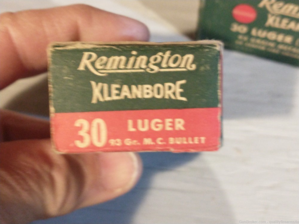 30 LUGER aka 7.65mm 50 RNDS VINTAGE REMINGTON ammo NEW OLD STOCK!  BUY NOW!-img-1