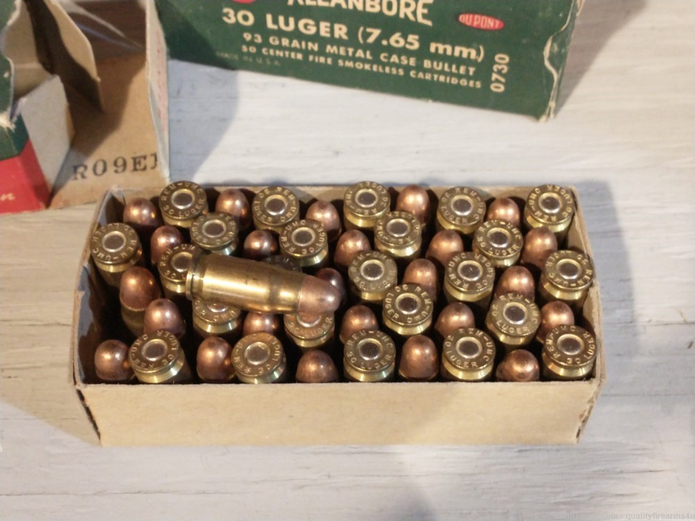 30 LUGER aka 7.65mm 50 RNDS VINTAGE REMINGTON ammo NEW OLD STOCK!  BUY NOW!-img-2