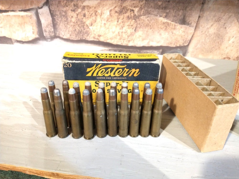 303 SAVAGE ammo 42 ROUNDS VINTAGE FACTORY ammo BUY NOW!-img-4