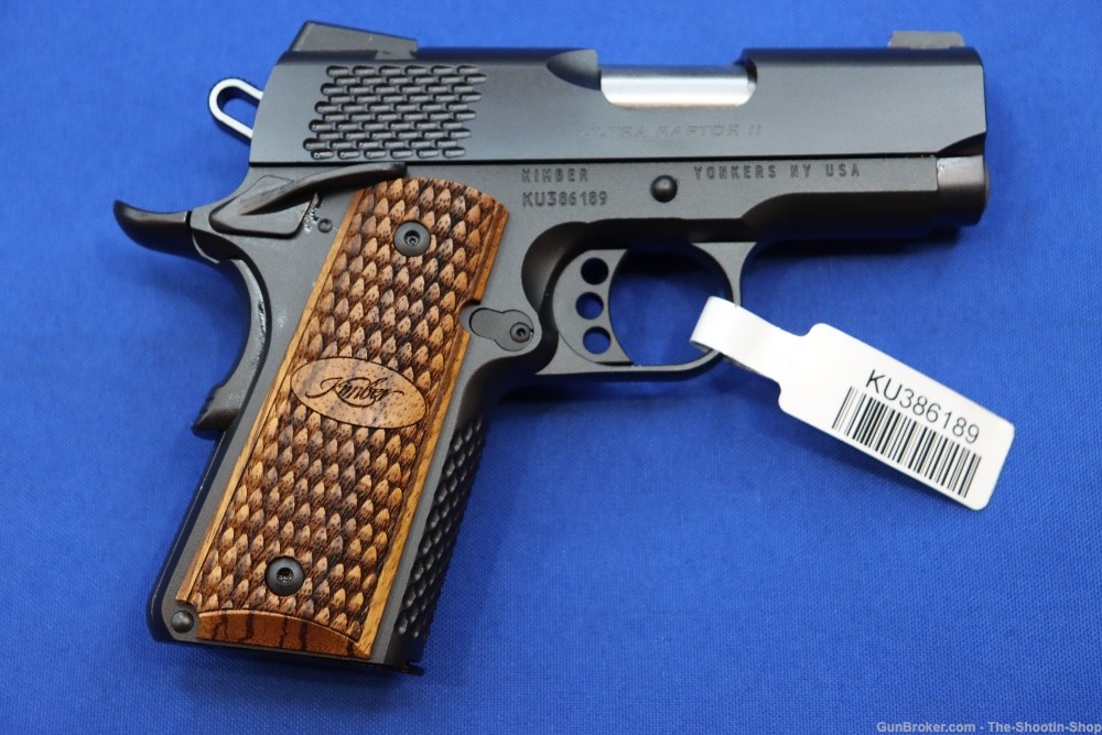 Kimber CUSTOM SHOP Ultra Raptor II 1911 Pistol 45ACP 3" Compact NS MS SA 45-img-7
