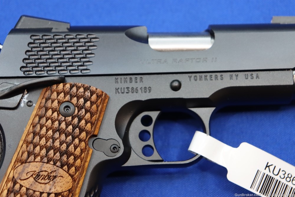 Kimber CUSTOM SHOP Ultra Raptor II 1911 Pistol 45ACP 3" Compact NS MS SA 45-img-9
