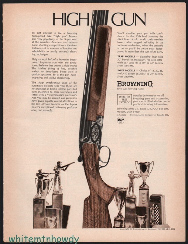1969 BROWNING Superposed Shotgun AD-img-0