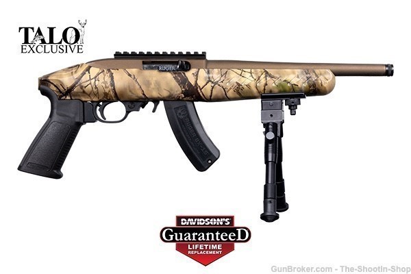 Ruger Model 22 CHARGER Pistol 22LR TALO EXCLUSIVE 15RD CAMO w/ Bipod 4934 -img-0