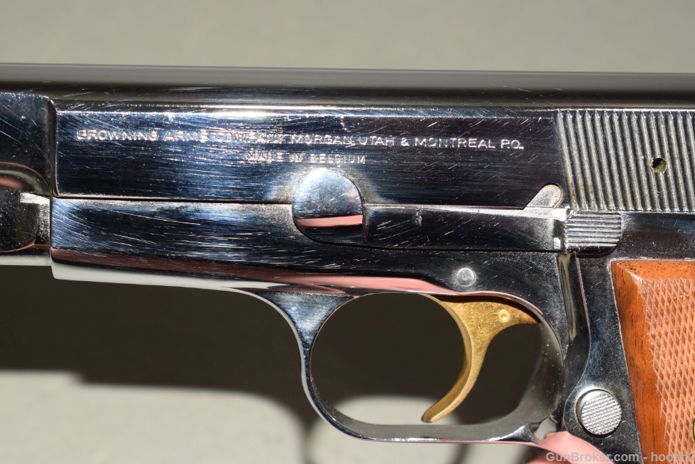 Superb Belgian Browning Hi Power Centennial Pistol Nickel w Box 9mm 1/3500-img-11