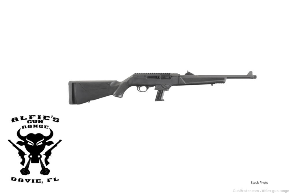 Ruger PC Carbine Semi Auto Rifle 9MM, 16.12" 17rd with Glock mag adapter-img-0