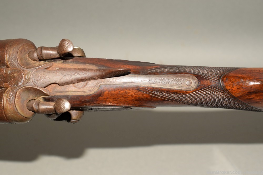Highly Engraved John P Lovell & Sons SxS Hammer Shotgun 12 G Prize Gun-img-20