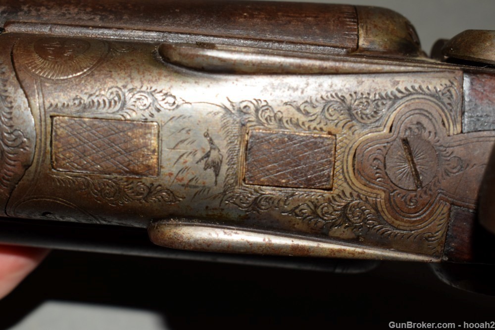 Highly Engraved John P Lovell & Sons SxS Hammer Shotgun 12 G Prize Gun-img-37