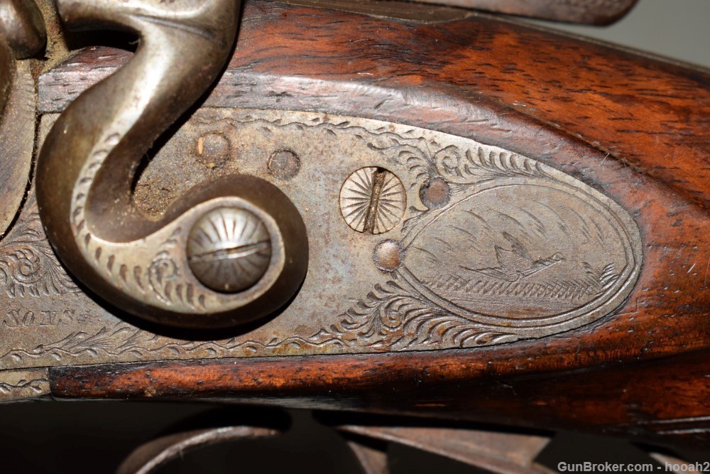 Highly Engraved John P Lovell & Sons SxS Hammer Shotgun 12 G Prize Gun-img-35