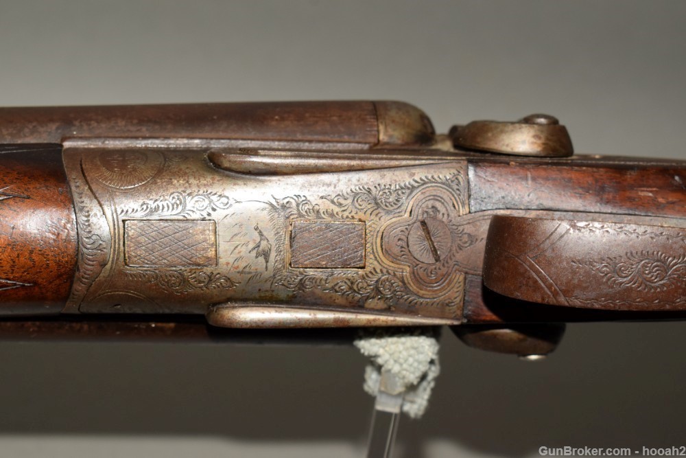 Highly Engraved John P Lovell & Sons SxS Hammer Shotgun 12 G Prize Gun-img-25