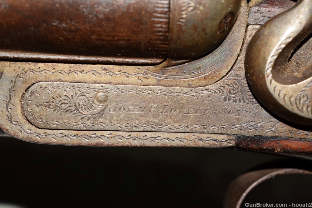 Highly Engraved John P Lovell & Sons SxS Hammer Shotgun 12 G Prize Gun-img-36
