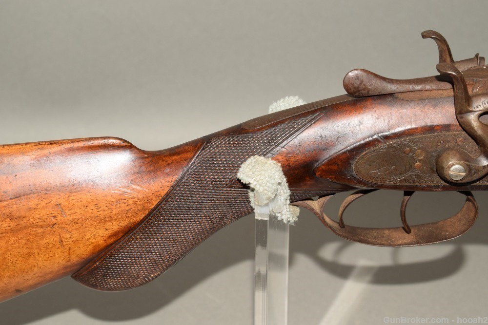 Highly Engraved John P Lovell & Sons SxS Hammer Shotgun 12 G Prize Gun-img-3