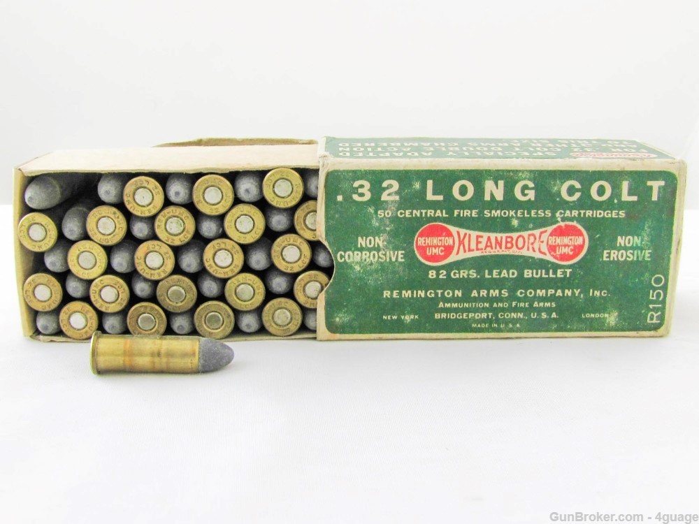 Remington UMC Kleanbore .32 Long Colt CF Cartridges - Full Dogbone Box-img-6