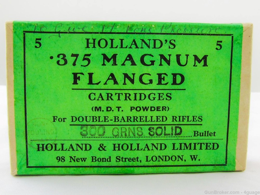 Holland's 375 Magnum Flanged Cartridges - Sealed 2-Pc. Box-img-0