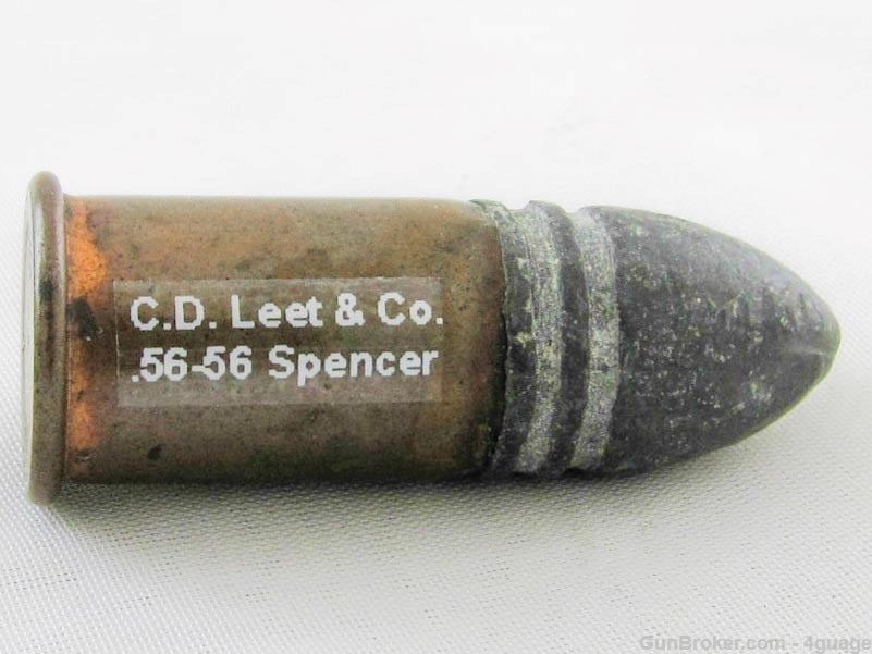 Civil War C.D. Leet 56-56 Spencer Rifle Cartridge-img-0