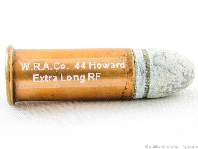 Scarce Civil War Era W.R.A.Co. 44 Howard Extra Long Rimfire Cartridge-img-0
