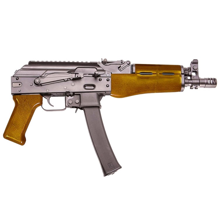 Kalashnikov USA KP-9AW TEN 9mm 9.33" Bbl Semi-Auto Amber Wood Edition-img-0