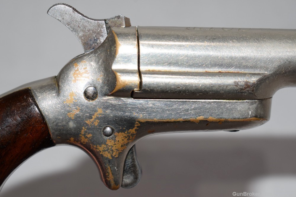 Colt Thuer 3rd Model Derringer Single Shot Pistol 41 Rimfire Nickel C&R-img-3