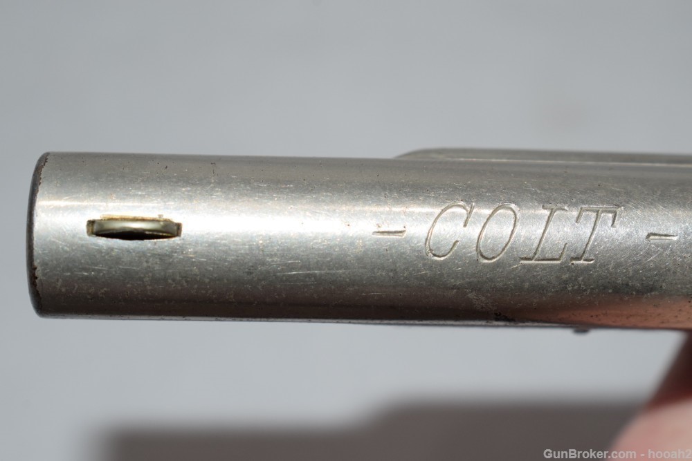 Colt Thuer 3rd Model Derringer Single Shot Pistol 41 Rimfire Nickel C&R-img-8