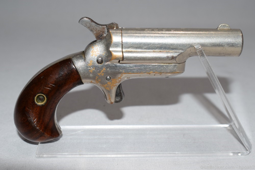 Colt Thuer 3rd Model Derringer Single Shot Pistol 41 Rimfire Nickel C&R-img-0