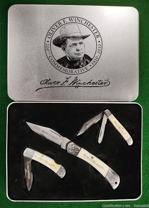 Oliver Winchester Commemorative Knife Set.  1810-2010.  Excellent-img-0
