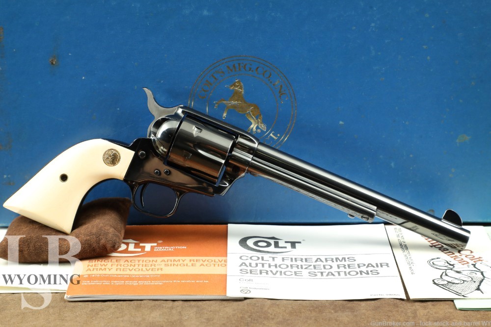 Colt 3rd Gen Single Action Army SAA 44-40 7.5” Revolver 1978 W/ Box Vintage-img-0