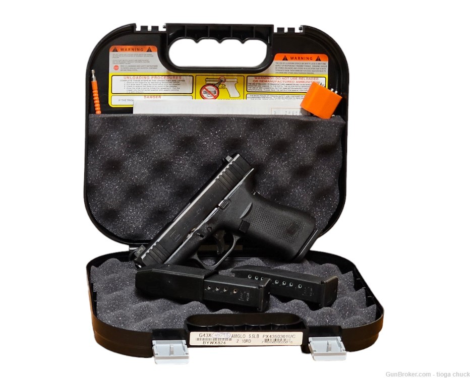 Glock 43x 9mm w/original box *USED*-img-0