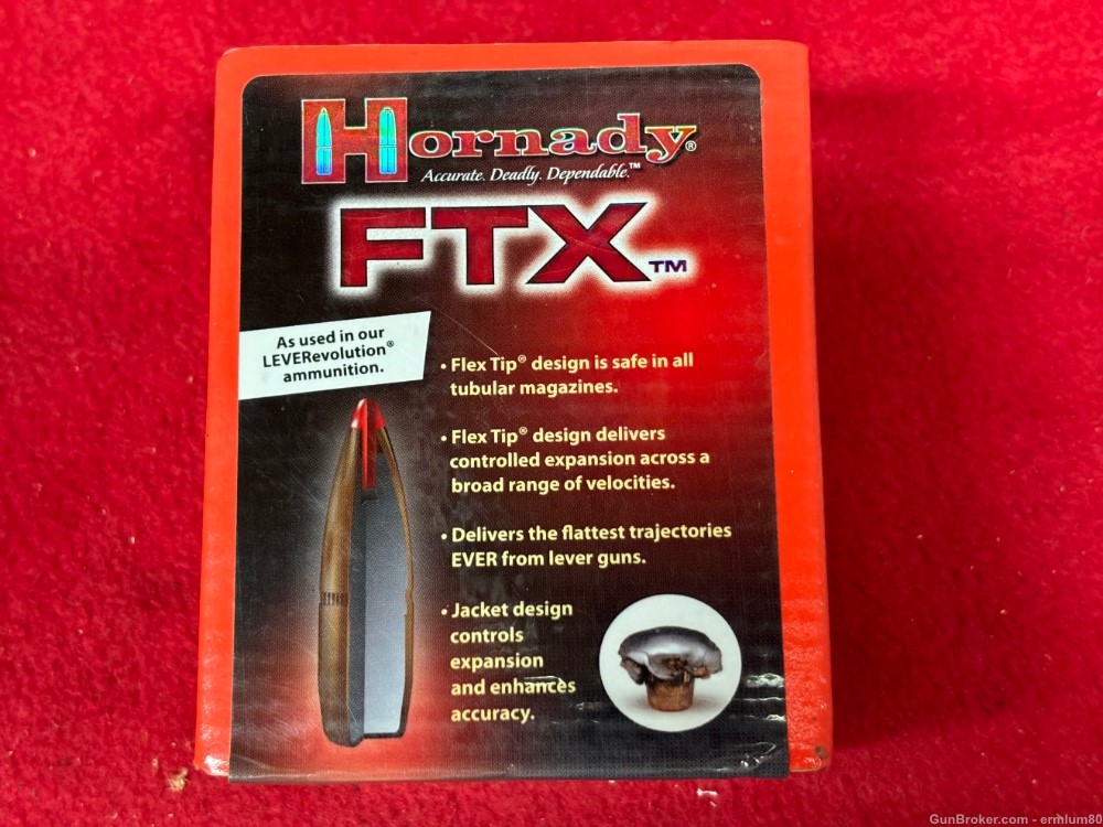 Hornady FTX 35 CAL .358" 200 Gr #35105 Reloading Bullets  (200 Bullets)-img-1