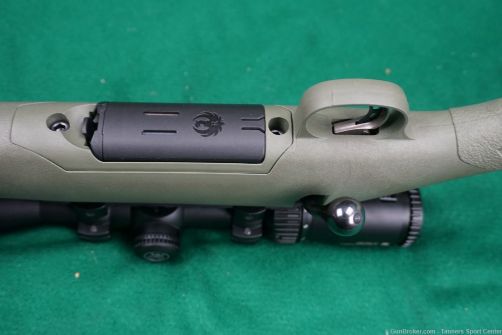 Ruger American 308 308win 18" OD Green Stock w. Vortex Crossfire 3-9x Scope-img-26