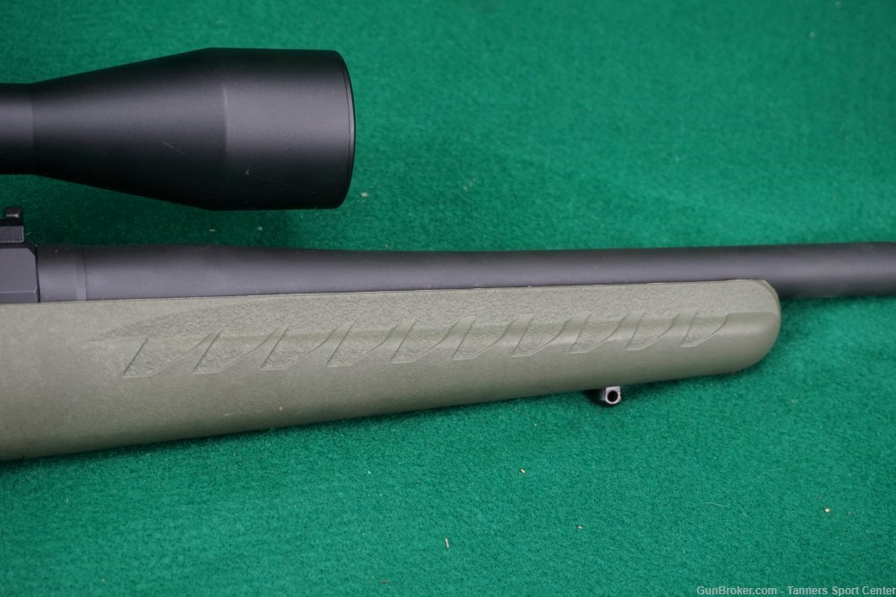 Ruger American 308 308win 18" OD Green Stock w. Vortex Crossfire 3-9x Scope-img-6