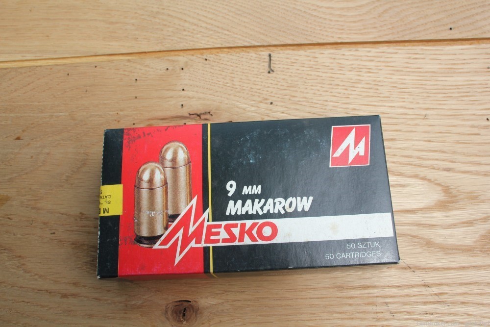 50 rds Polish 9x18mm Makarov Mesko Sealed Box 9x18 9mm-img-0