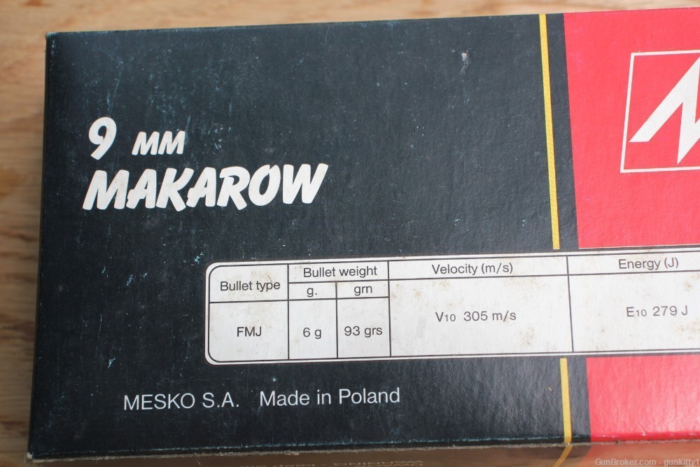 50 rds Polish 9x18mm Makarov Mesko Sealed Box 9x18 9mm-img-3