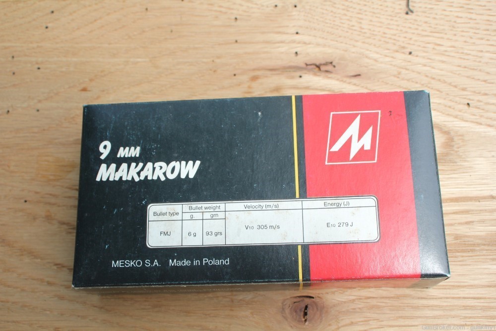 50 rds Polish 9x18mm Makarov Mesko Sealed Box 9x18 9mm-img-2