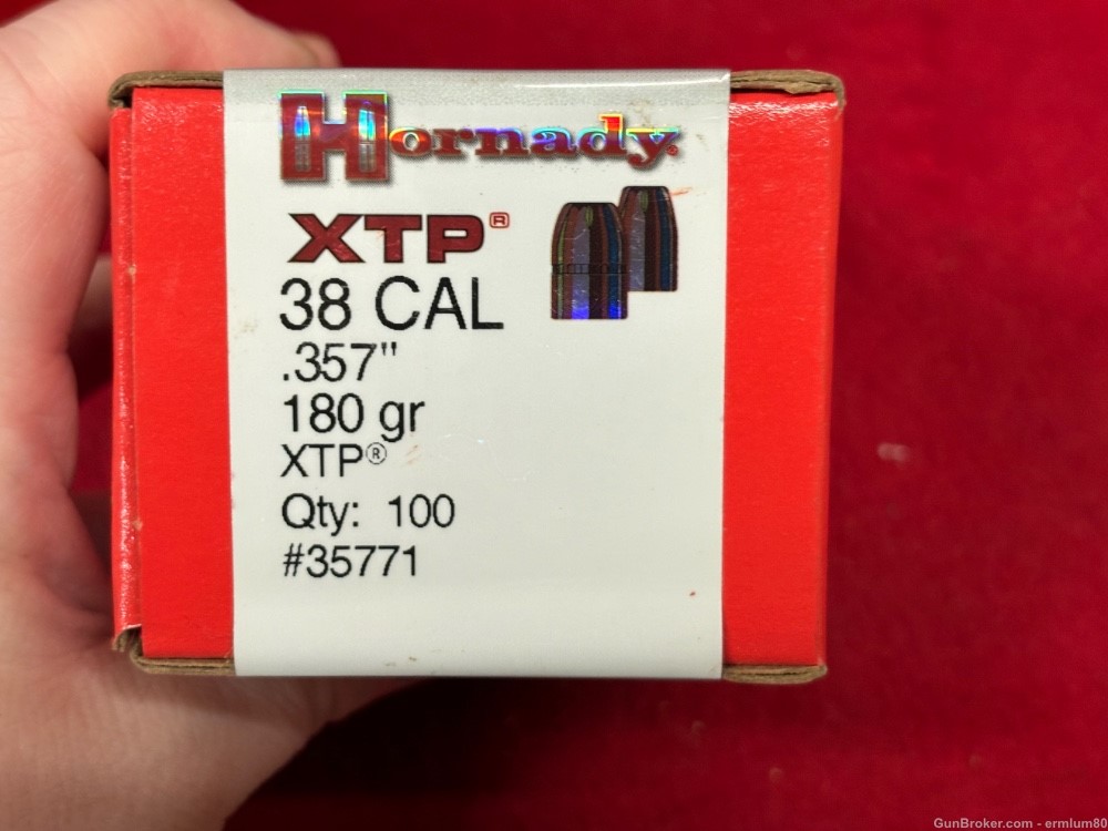 Hornady XTP 38 CAL .357" 180 GR. #35771 Reloading Bullets (550 bullets)-img-4