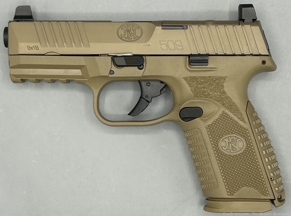 FN 509M MRD 9mm Luger 4" FDE Optic Ready 15+1 FNH 509 Mid Size 9x19 -img-0