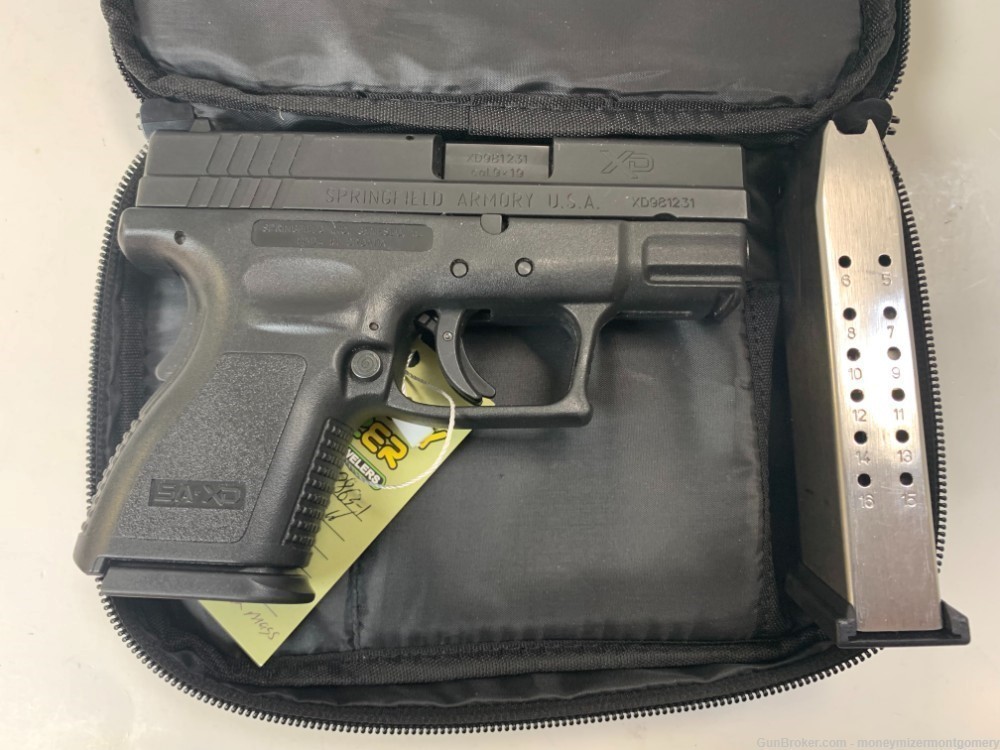 Springfield XD-9 9MM Pistol W/soft case and 2 mags-img-8