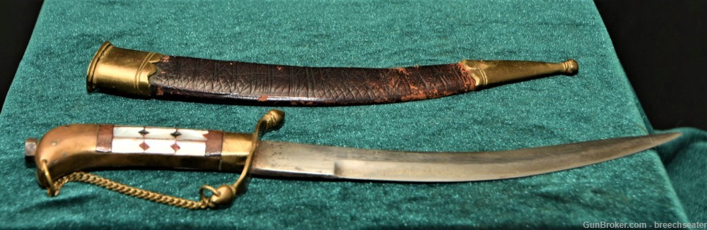  Knife, Antique Dagger, with Leather Sheath-img-1
