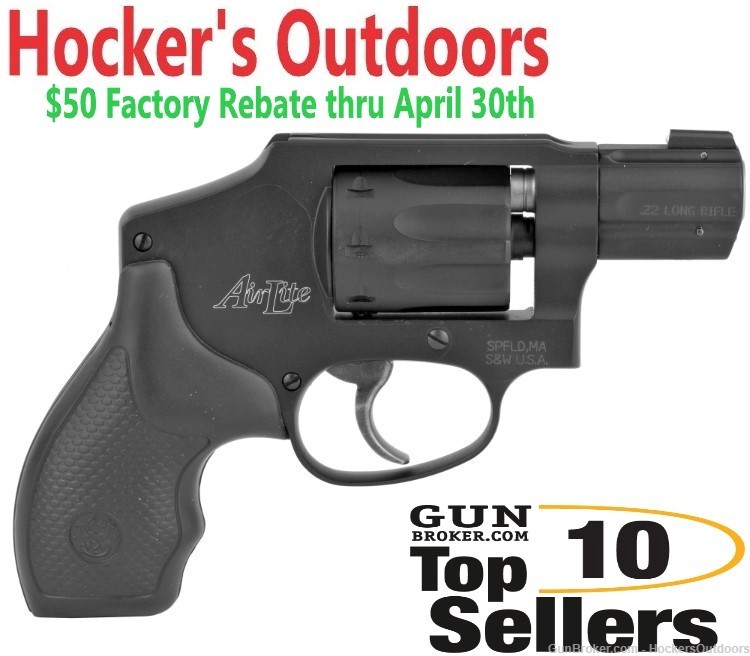 Smith & Wesson 43C Revolver Black 22 LR 1.87in 8 Shot 103043-img-0