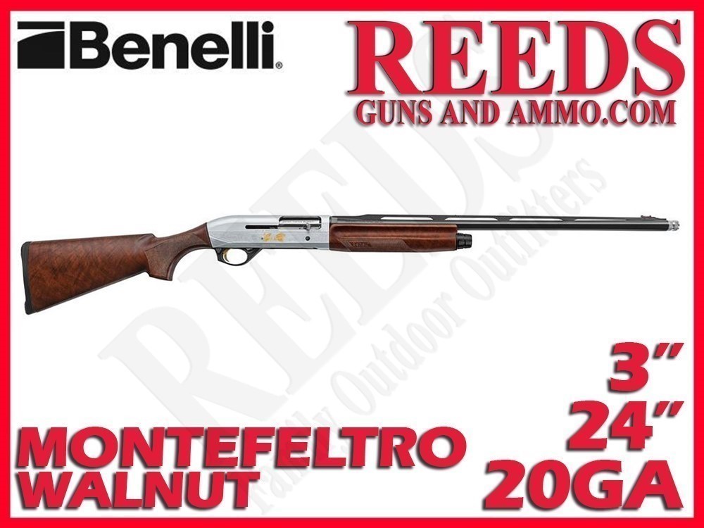 Benelli Montefeltro Silver Featherweight Walnut 20 Ga 3in 24in 10819-img-0