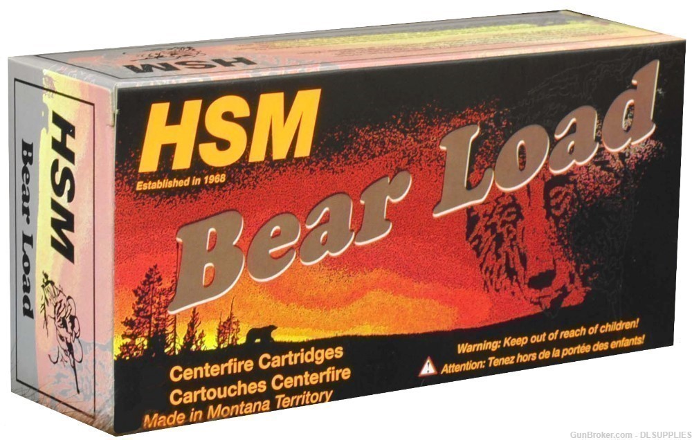 HSM "BEAR LOAD" .44 MAG 305 GRAIN LEAD WIDE FLAT NOSE 50 RND BOX-img-0